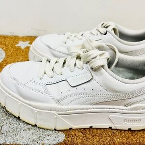 White Puma platform sneakers